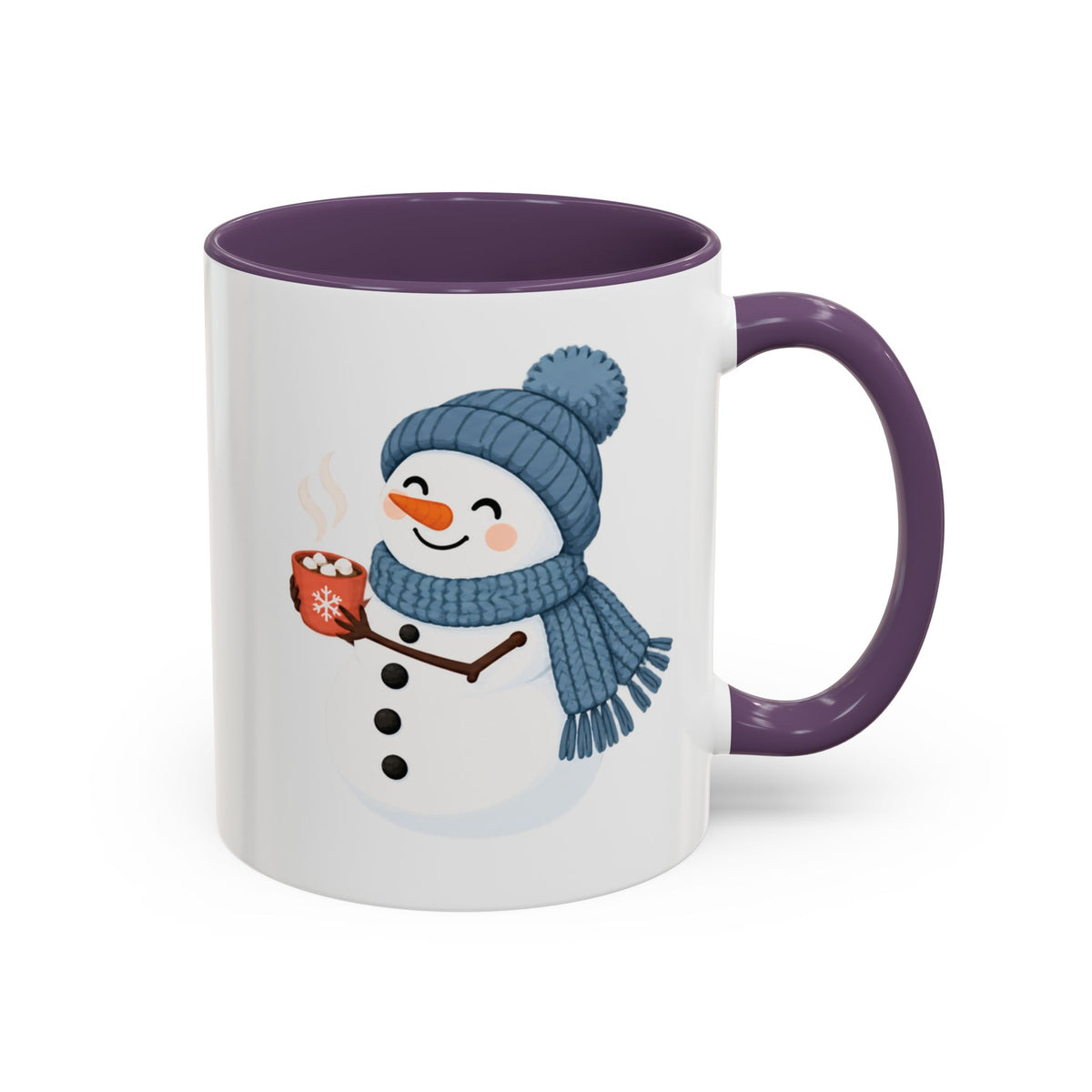 Cocoa Snowman design on an accent mug, view 7