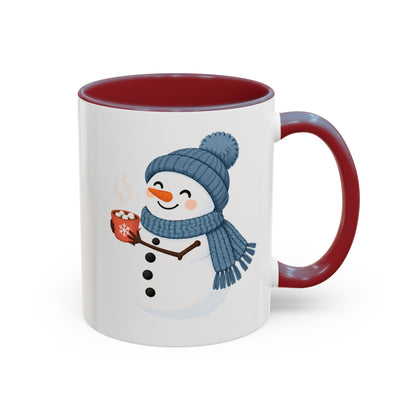 Cocoa Snowman design on an accent mug, view 8
