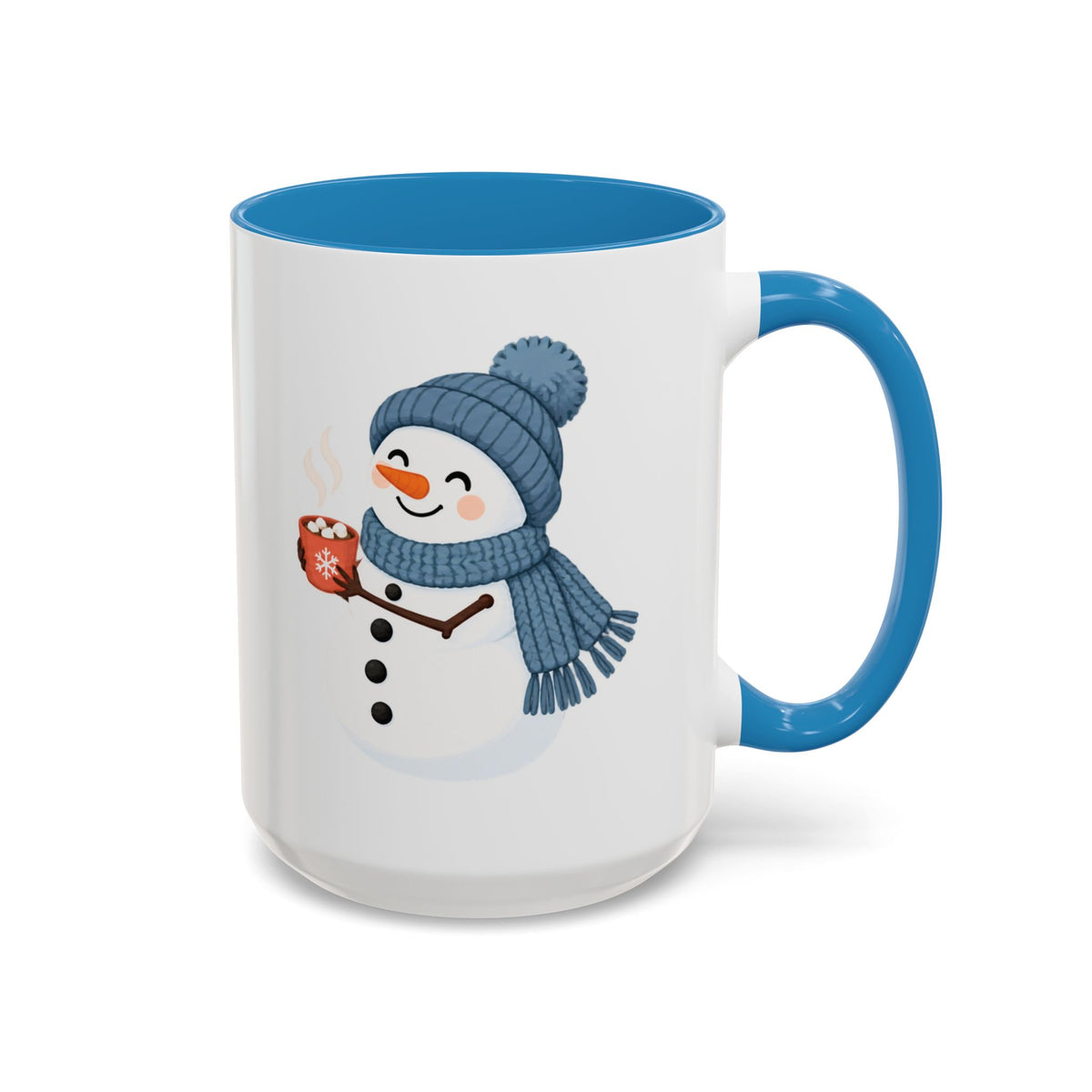 Cocoa Snowman design on an accent mug, view 9