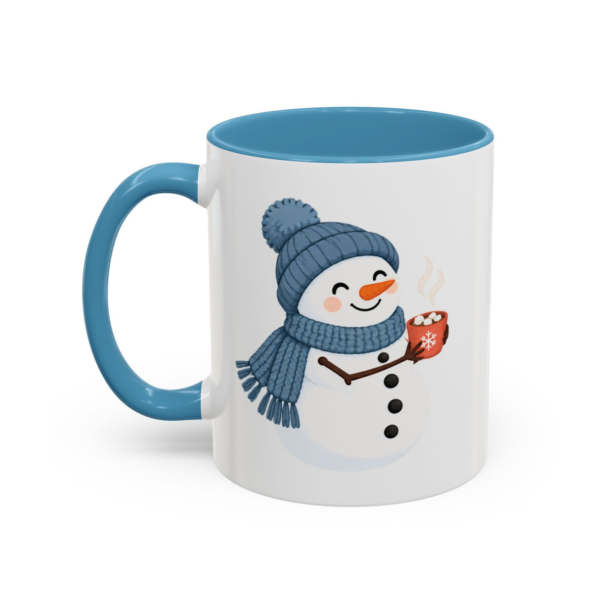 Cocoa Snowman design on an accent mug, view 10
