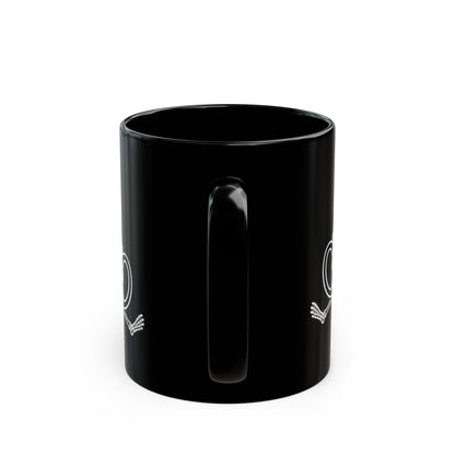 Coffee Skeleton design on a black mug, view 5
