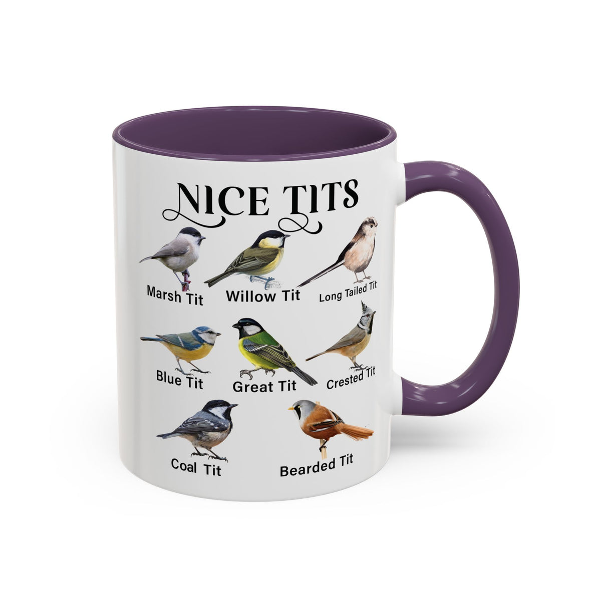 Nice Tits Bird design on an accent mug, view 7