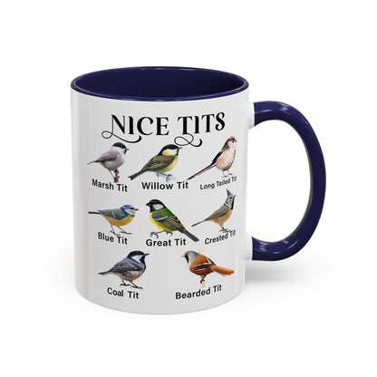 Nice Tits Bird design on an accent mug, view 9