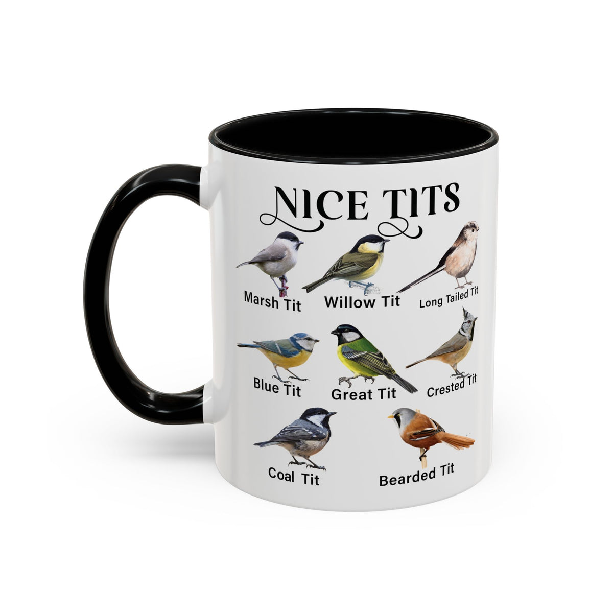 Nice Tits Bird design on an accent mug, view 13