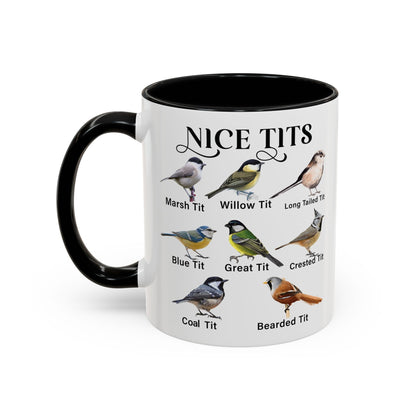 Nice Tits Bird design on an accent mug, view 13