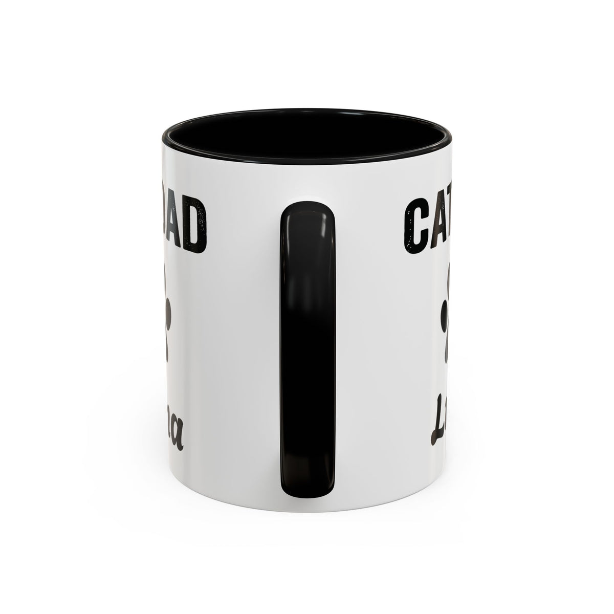 Personalized Cat Dad design with cat name on an accent mug, view 13