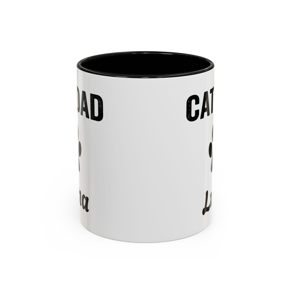 Personalized Cat Dad design with cat name on an accent mug, view 14