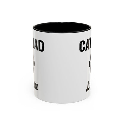 Personalized Cat Dad design with cat name on an accent mug, view 14