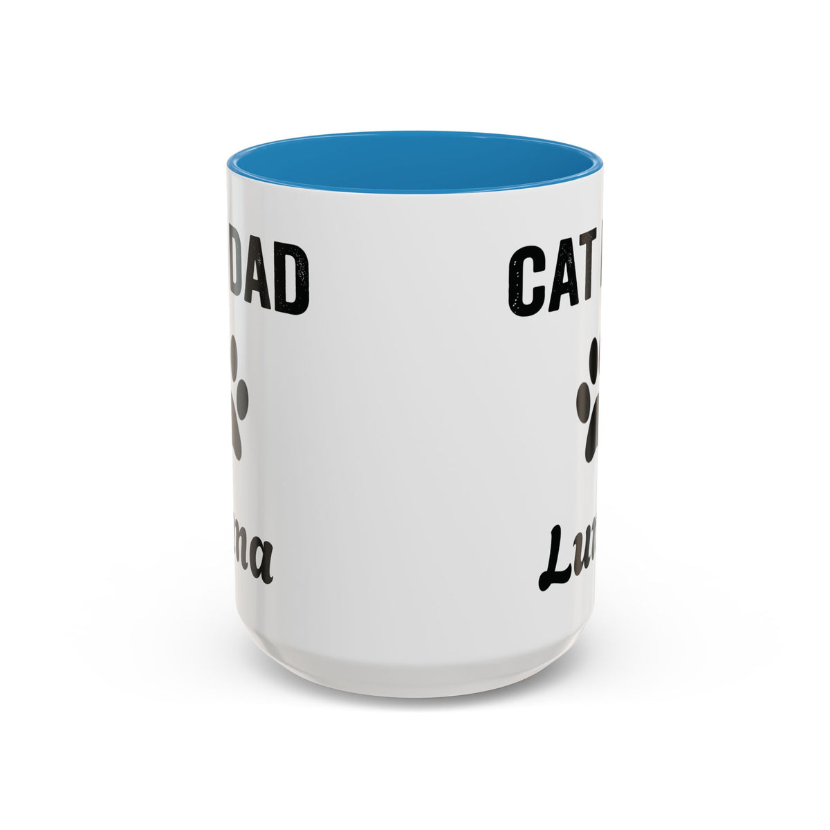 Personalized Cat Dad design with cat name on an accent mug, view 16