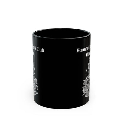 Haunted Book Club design with a name on a black mug, view 4