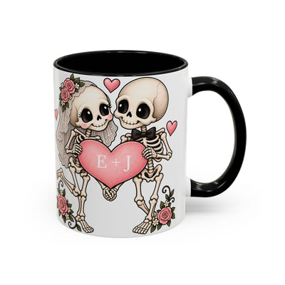Personalized Skeleton Love Accent Mug