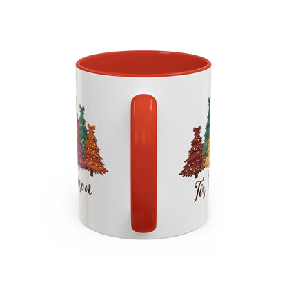 Tis The Season Christmas tree design on an accent mug, view 9