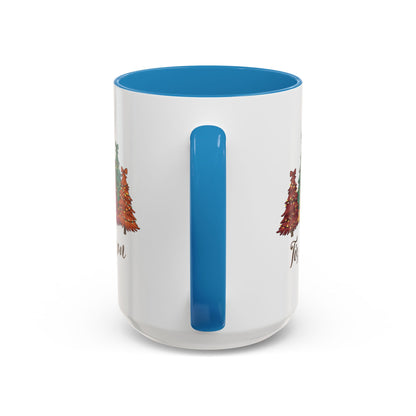 Tis The Season Christmas tree design on an accent mug, view 11